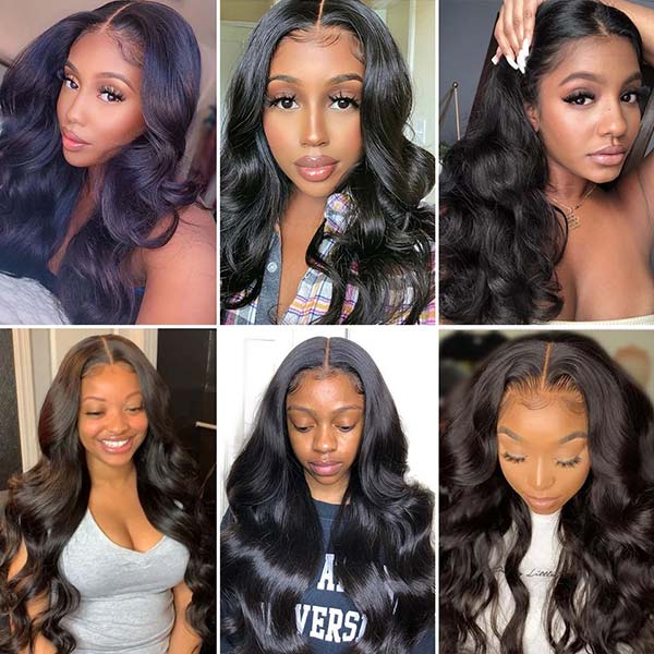 Junoda Body Wave 6x6 Lace Closure Wig Transparent/HD Lace Wig Skin Melt Well junoda