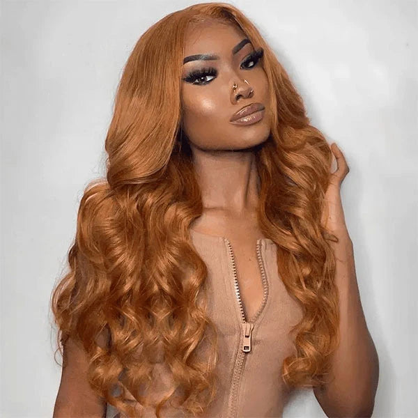 Genger Brown Body Wave Wig Lace Front Wig Flash Sale junoda