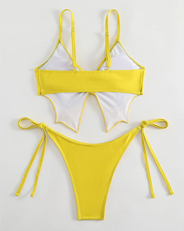 Butterfly Print Sexy Open Back Fashion Bikini  | ZAKAPOP