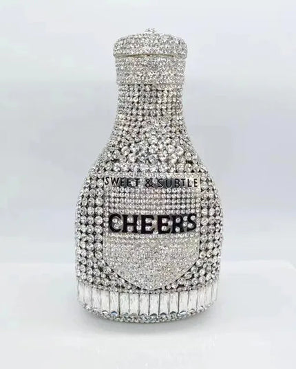 Women Bottle  Crystal Evening Bag Lady Diamond Wedding Bridal Purses Female Rhinestone Party Prom Clutches Bags