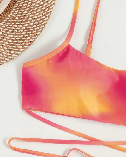 Criss Cross Ombre Bikini Set | ZAKAPOP