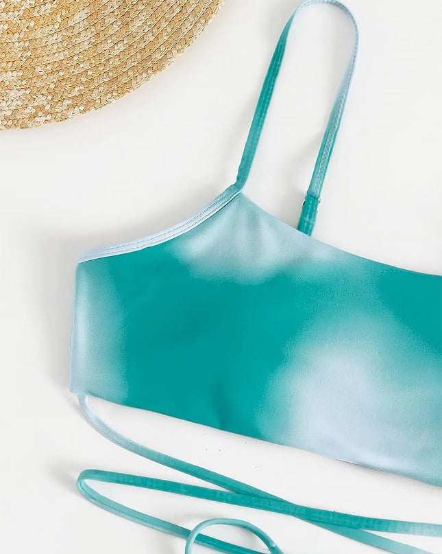 Criss Cross Ombre Bikini Set | ZAKAPOP