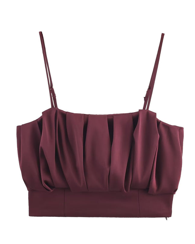 Women's New Arrival Balloon Silhouette Strap Top with Lantern Pants