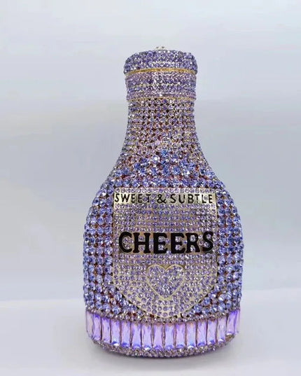 Women Bottle  Crystal Evening Bag Lady Diamond Wedding Bridal Purses Female Rhinestone Party Prom Clutches Bags