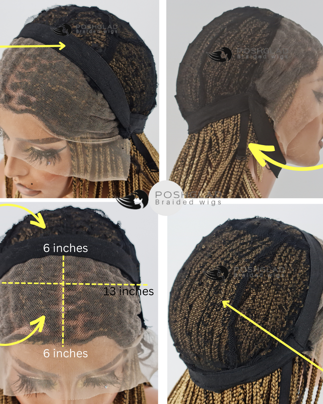 Cornrow Braids Lace Front Wig 13 By 4 Hand Braided Ready To Ship