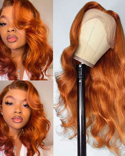 Anihja Ra'zheem Recommend Junoda Cinnamon Orange Ginger Colored Body Wave Lace Front Wig Human Hair Beauty Must Haves junoda
