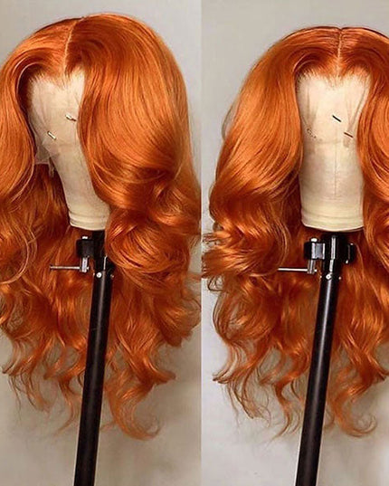 Anihja Ra'zheem Recommend Junoda Cinnamon Orange Ginger Colored Body Wave Lace Front Wig Human Hair Beauty Must Haves junoda