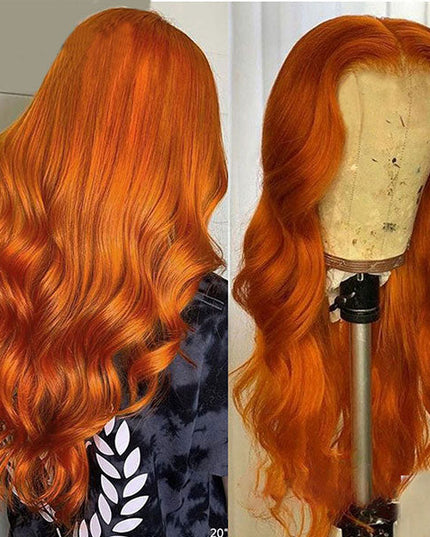 Anihja Ra'zheem Recommend Junoda Cinnamon Orange Ginger Colored Body Wave Lace Front Wig Human Hair Beauty Must Haves junoda