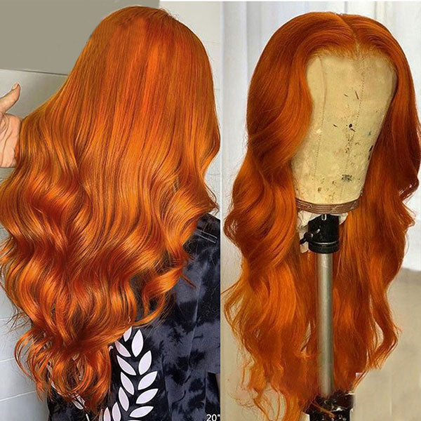 Anihja Ra'zheem Recommend Junoda Cinnamon Orange Ginger Colored Body Wave Lace Front Wig Human Hair Beauty Must Haves junoda