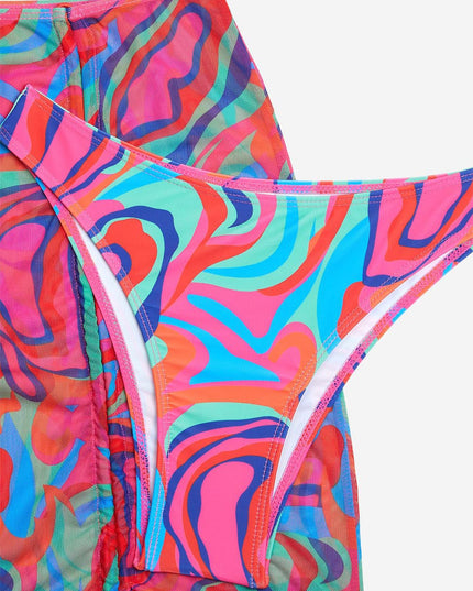 Gradient Tie-Dye Printed Three-Piece Swimsuit Set | ZAKAPOP