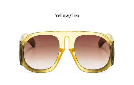 Gradient lens pilot Women sunglasses Oversized fashion Brand Big frame Transparent sunglasses Woman 2021 clear shades eyewear