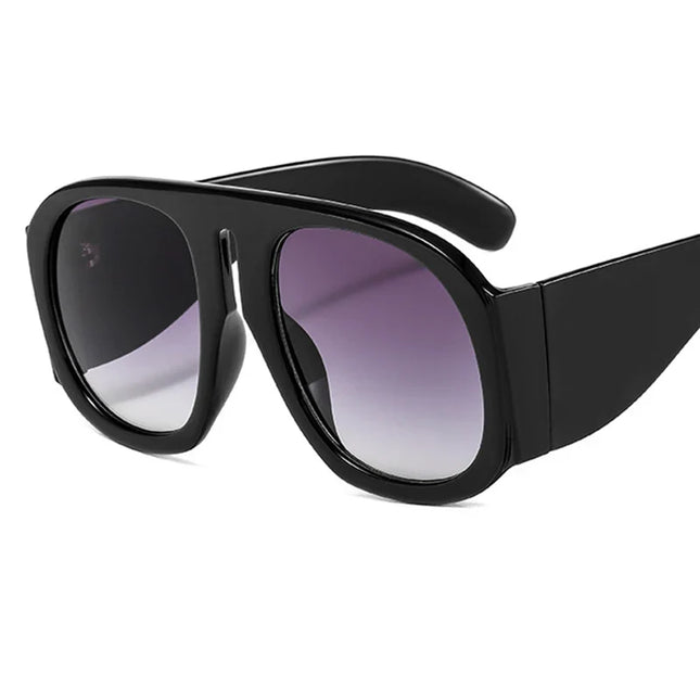Gradient lens pilot Women sunglasses Oversized fashion Brand Big frame Transparent sunglasses Woman 2021 clear shades eyewear