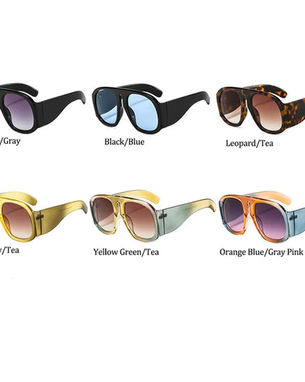 Gradient lens pilot Women sunglasses Oversized fashion Brand Big frame Transparent sunglasses Woman 2021 clear shades eyewear