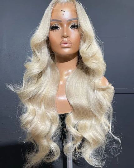 #60 Blonde Color Lace Front Human Hair Wigs Pre Plucked Virgin Raw Hair Glueless Body Wave Closure Lace Wigs for Woman Caethelstore.com