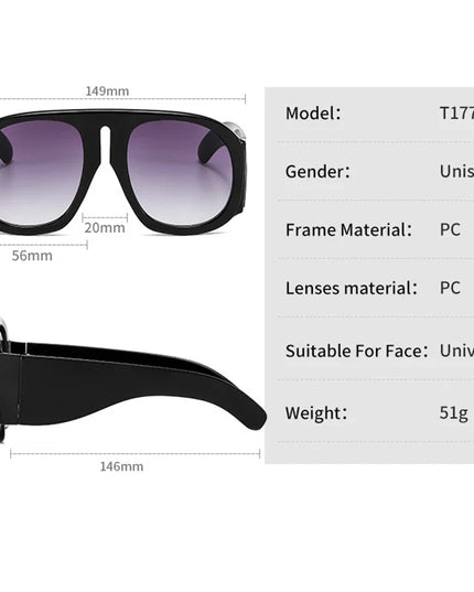 Gradient lens pilot Women sunglasses Oversized fashion Brand Big frame Transparent sunglasses Woman 2021 clear shades eyewear