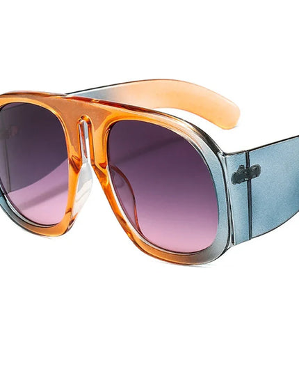 Gradient lens pilot Women sunglasses Oversized fashion Brand Big frame Transparent sunglasses Woman 2021 clear shades eyewear