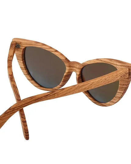 Luxury Fashion Polarized Sunglasses For Women Cat eye Sunglasses Wood Glasses With box Wooden ocularia solaria Gafas de sol