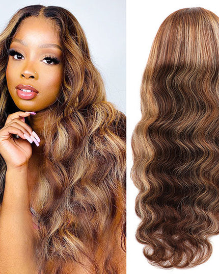 Junoda Hair Highlight Body Wave Lace Front Human Hair Wig Brazilian Remy Hair junoda