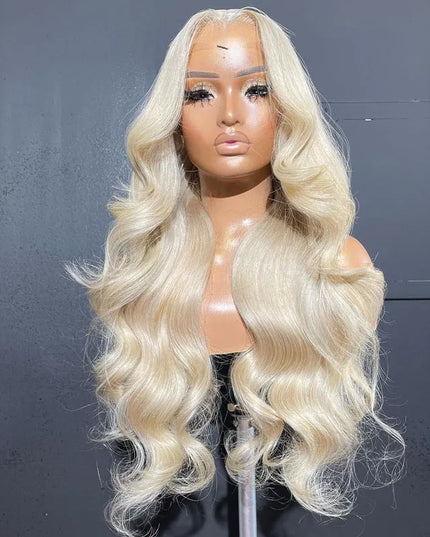 #60 Blonde Color Lace Front Human Hair Wigs Pre Plucked Virgin Raw Hair Glueless Body Wave Closure Lace Wigs for Woman Caethelstore.com
