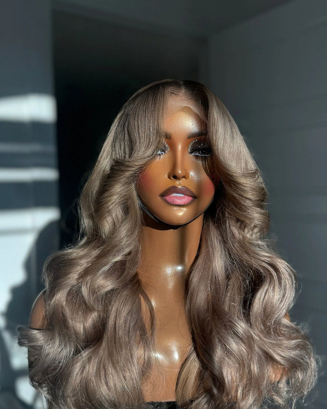 100% Virgin Cuticle Aligned Human Hair Glueless Lace Wigs Highlight Blonde Dark Root Reddish Mix Hair Pre-Plucked for Women Caethelstore.com