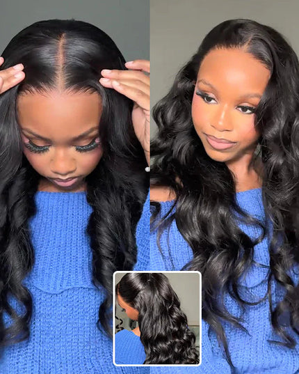 Body Wave Pre-Cut Lace Pre-Plucked Bleached Knots Wear & Go Glueless Wig Flash Sale junoda