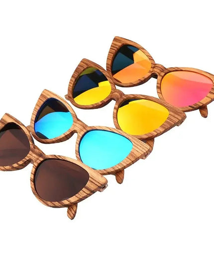 Luxury Fashion Polarized Sunglasses For Women Cat eye Sunglasses Wood Glasses With box Wooden ocularia solaria Gafas de sol