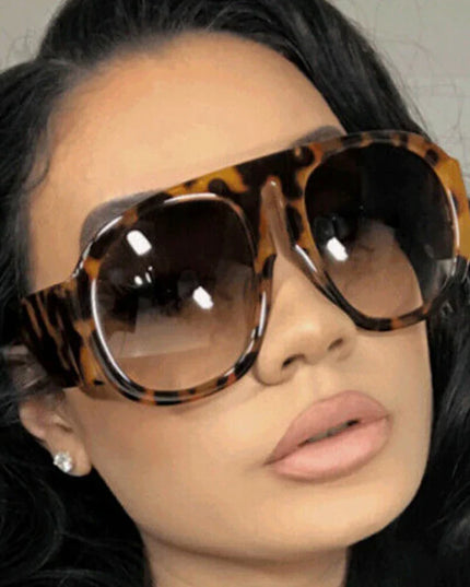 Gradient lens pilot Women sunglasses Oversized fashion Brand Big frame Transparent sunglasses Woman 2021 clear shades eyewear