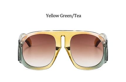 Gradient lens pilot Women sunglasses Oversized fashion Brand Big frame Transparent sunglasses Woman 2021 clear shades eyewear