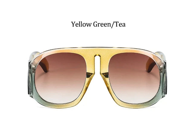 Gradient lens pilot Women sunglasses Oversized fashion Brand Big frame Transparent sunglasses Woman 2021 clear shades eyewear