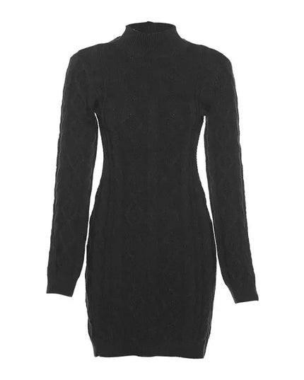 Delilah Open Back Long Sleeve Knit Mini Dress