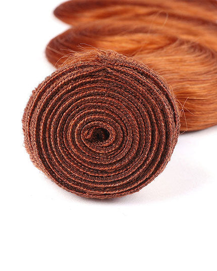 Ginger Blonde Body Wave Hair Bundles with 4x4 Closure Ombre Human Hair Weave junoda