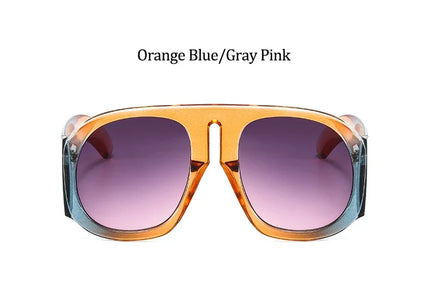 Gradient lens pilot Women sunglasses Oversized fashion Brand Big frame Transparent sunglasses Woman 2021 clear shades eyewear