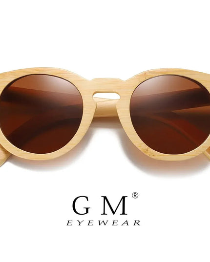 GM Natural Bamboo Sunglasses Women Polarized UV400 Brand Designer Classic Sun glasses Men Vintage Wooden Sunglasses S824