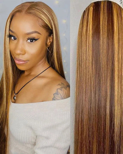 Junoda Hair Highlight Straight Hair 13x4 Lace Front Human Hair Wig Malaysian Remy Hair Flash Deal junoda