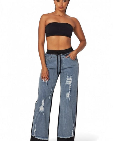 Still Got It Denim Jeans Sweatpants Mix