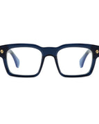 Navy Blue + Clear Lens