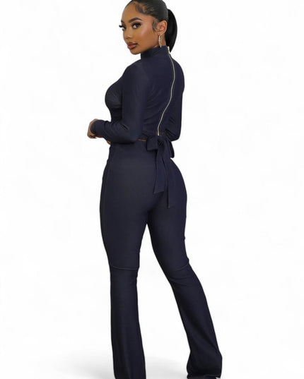Navy Two Piece Pants Set