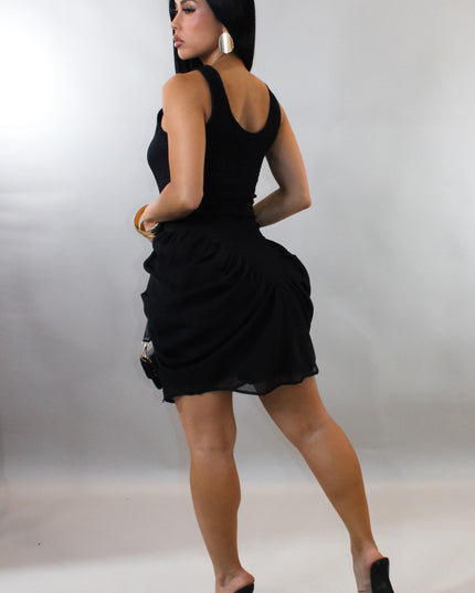 Never Let Go Mini Dress- Black