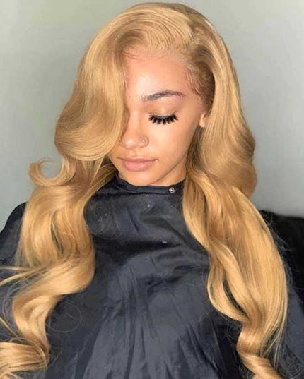 Olivanie Recommend Junoda Body Wave Caramel Blonde Human Hair Wigs Color 27 4x4 13x4 Lace Wig junoda