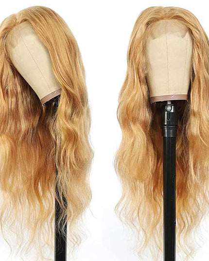 Olivanie Recommend Junoda Body Wave Caramel Blonde Human Hair Wigs Color 27 4x4 13x4 Lace Wig junoda