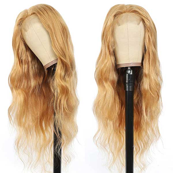 Olivanie Recommend Junoda Body Wave Caramel Blonde Human Hair Wigs Color 27 4x4 13x4 Lace Wig junoda