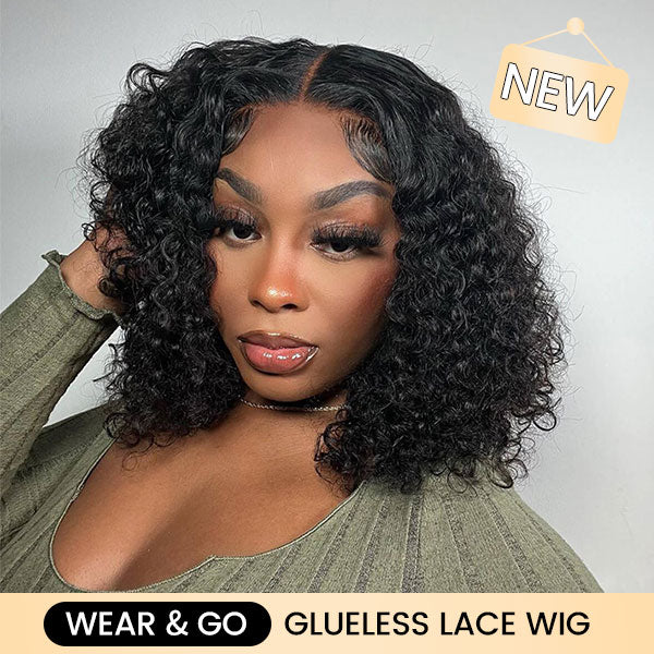 [$99 = 2 Wigs] Curly with Body Wave Glueless Lace Human Hair Wig Junoda Flash Sale junoda