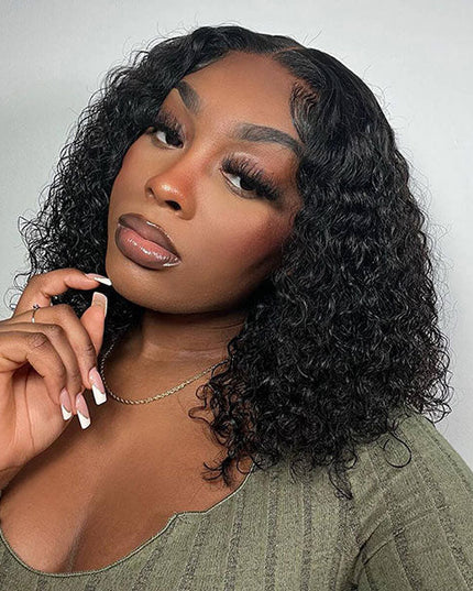 [$99 = 2 Wigs] Curly with Body Wave Glueless Lace Human Hair Wig Junoda Flash Sale junoda