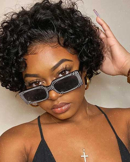 [$99 = 2 Wigs] Bouncy Curly with Pixie Cut Lace  Human Hair Wig Junoda Flash Sale junoda