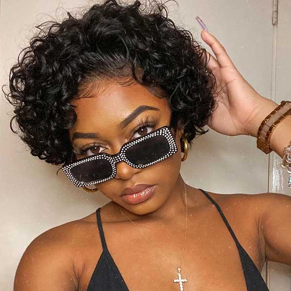 [$99 = 2 Wigs] Bouncy Curly with Pixie Cut Lace  Human Hair Wig Junoda Flash Sale junoda