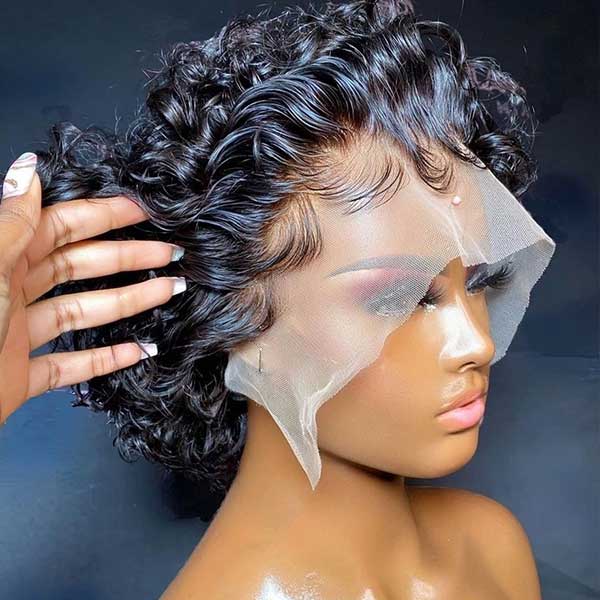 [$99 = 2 Wigs] Bouncy Curly with Pixie Cut Lace  Human Hair Wig Junoda Flash Sale junoda