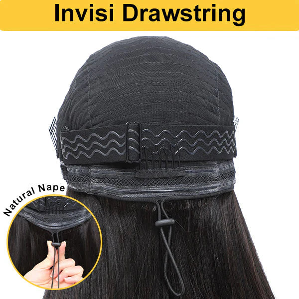 Side Part Loose Body Wave Drawstring Wig Human Hair With Drawstring For Black Women junoda