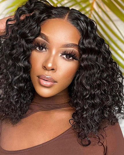 [$99 = 2 Wigs] Deep Wave with Body Wave Glueless Lace Closure Human Hair Wig Junoda Flash Sale junoda