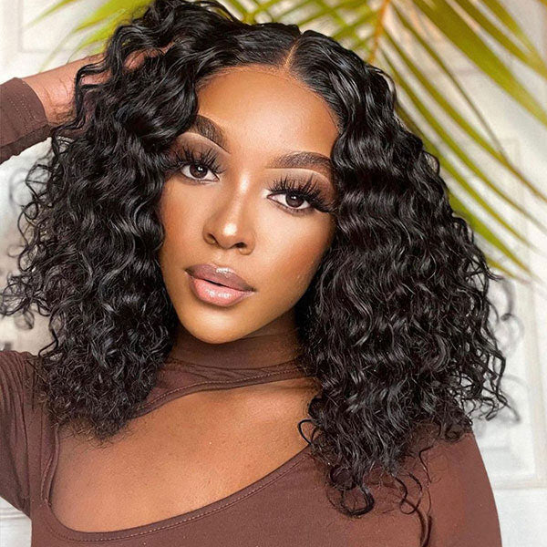 [$99 = 2 Wigs] Deep Wave with Body Wave Glueless Lace Closure Human Hair Wig Junoda Flash Sale junoda