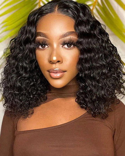 [$99 = 2 Wigs] Deep Wave with Body Wave Glueless Lace Closure Human Hair Wig Junoda Flash Sale junoda